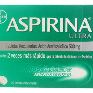 ASPIRINA ULTRA 500 MG 20 TABLETAS