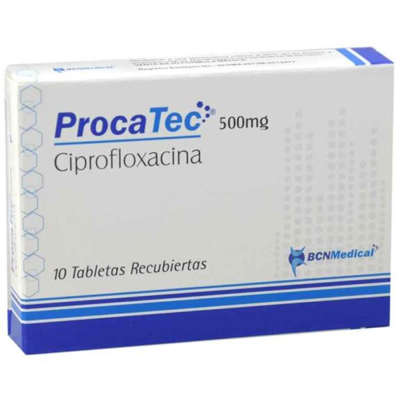procatec 500mg ciprofloxacina 10 tabletas
