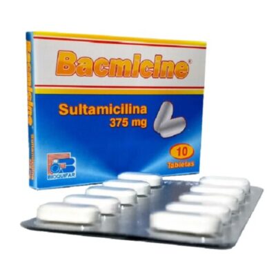 sultamicilina "bacmicine" 375mg 10 tabletas