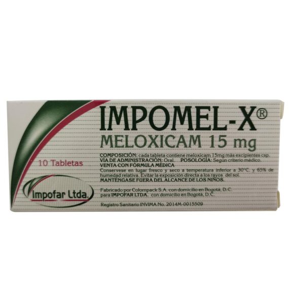 meloxicam "impomel x" 15mg 10 tabletas