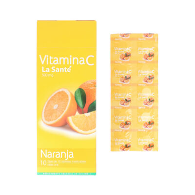 vitamina c ls naranja 500 tabletas masticales