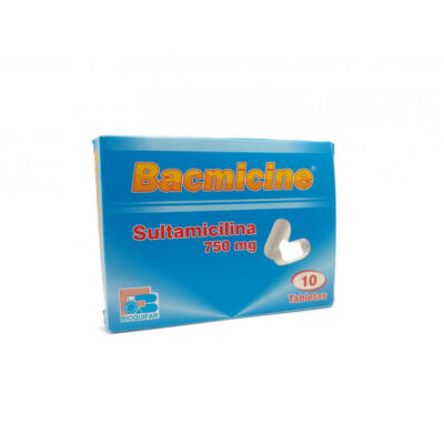 sultamicilina "bacmicine" 750mg 10 tabletas