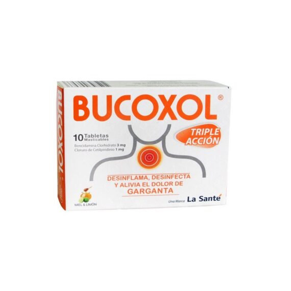 bucoxol triple acción miel limón 10 tabletas
