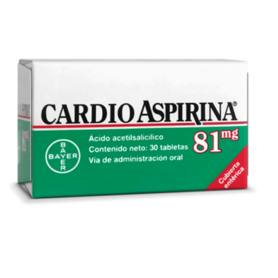 cardioaspirina 81 mg 30 tabletas