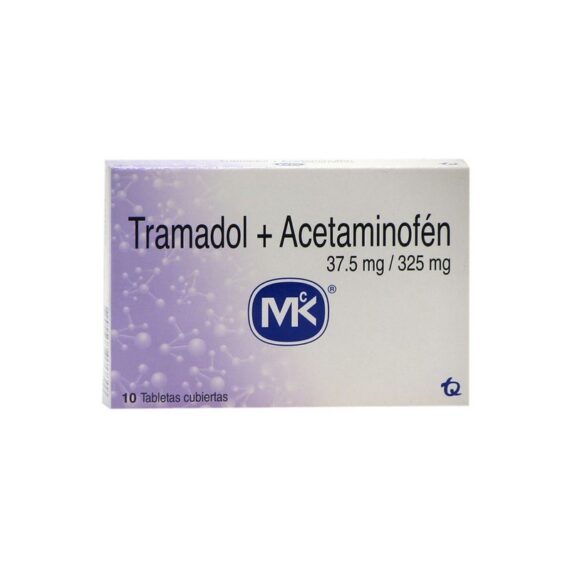 tramadol 37.5 mg+acetam.325mg 10 tabletas mk