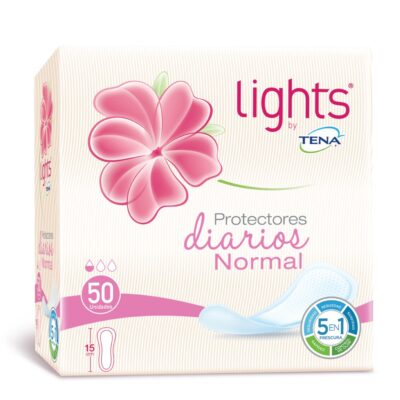 protectores lights by tena 50uds