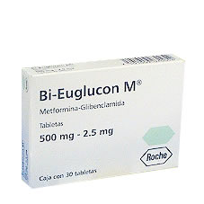 bi euglucon 500mg 2.5mg 30 tabletas