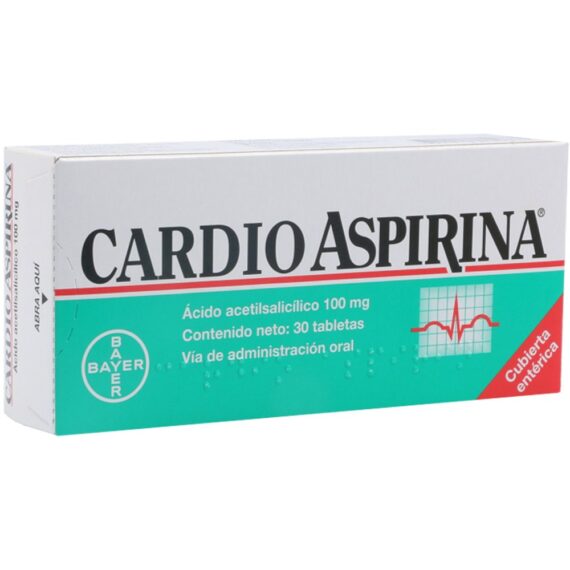 cardioaspirina 100mg 30 tabletas