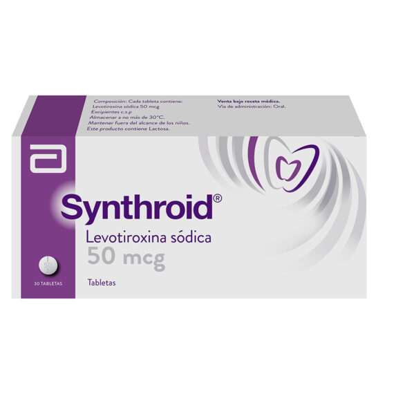 synthroid 50 mcg 30 tabletas