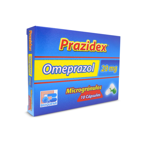 prazidex "omeprazol" 20mg 10 tabletas