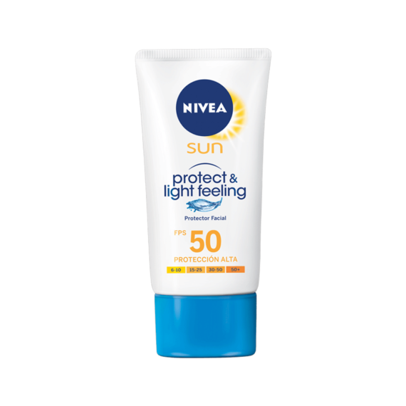 bloqueador nivea sun fps 50 light feeling 125m