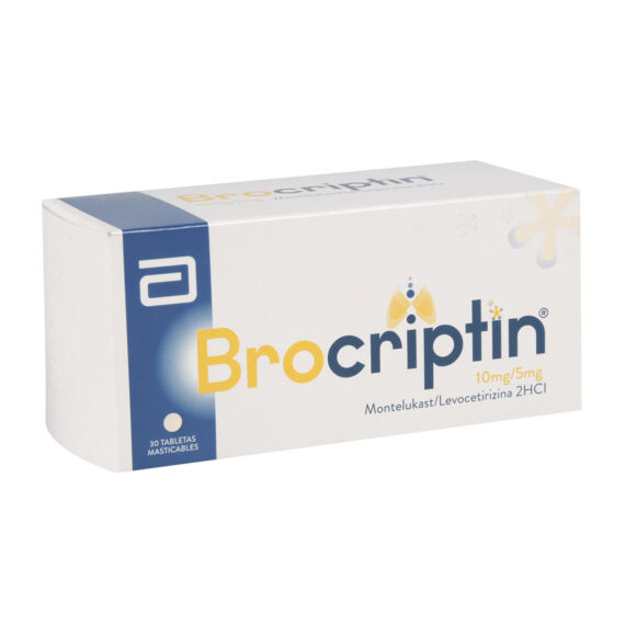 brocriptin 10/5mg 30 tabletas masticables