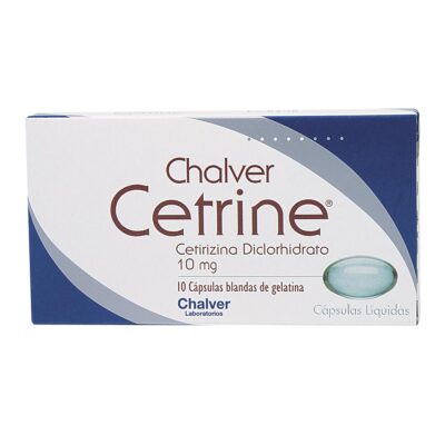 cetrine 10mg 10 capsulas.blanda gelatinosa