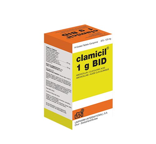 clamicil bid 1gr 14 tabletas