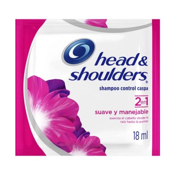 shampoo h&s 2 1 suave y man.18ml 12 sobres