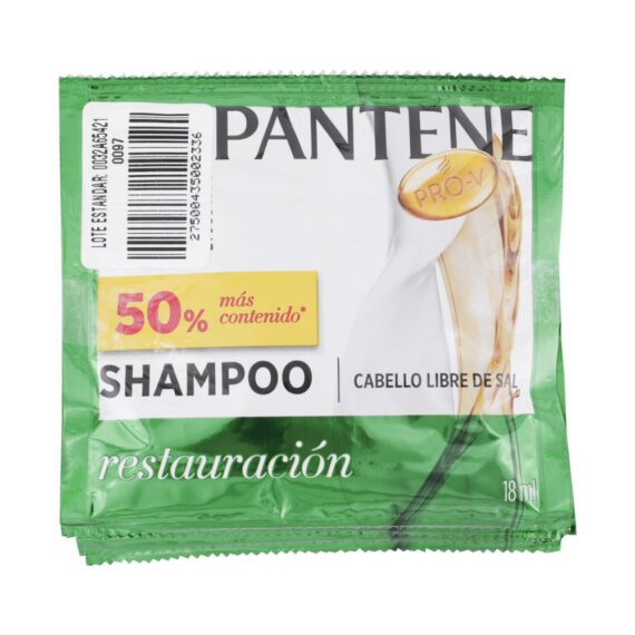 shampoo pantene restauración 18 ml 12 sobres