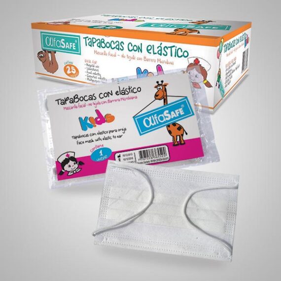 tapabocas pediatrico alfa e.i 25uds