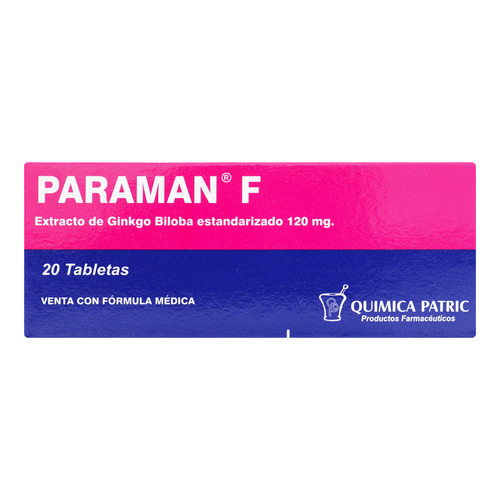 paraman f 120mg 20 tabletas