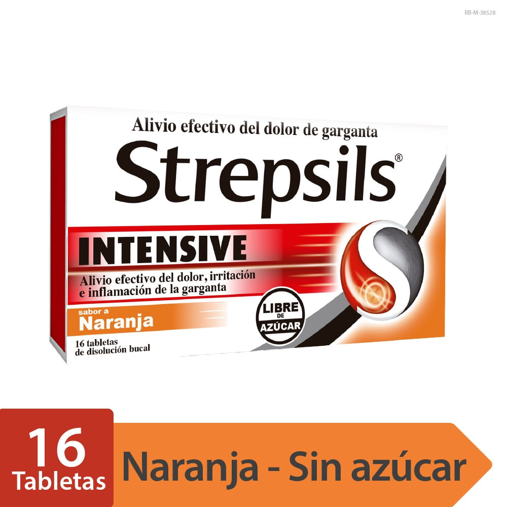 Strepsils Intens.Naranja Sin Azuc.16 Tab