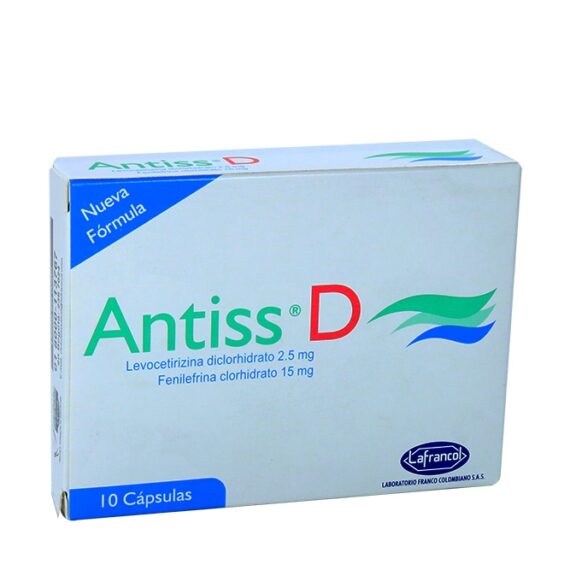 antiss d 2.5/15mg 10 capsulas