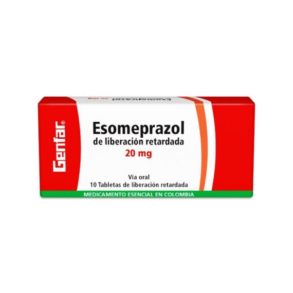 esomeprazol 20mg gf 10 tabletas