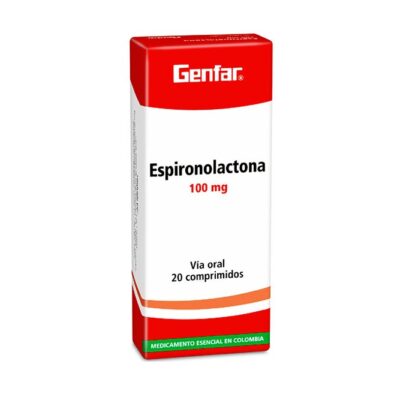 espironolactona 100mg w 20 tabletas