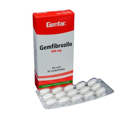 gemfibrozilo 600mg w 30 tabletas