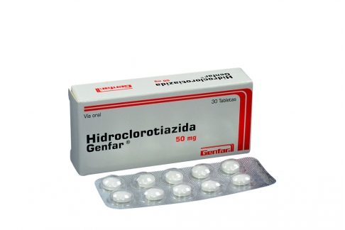 hidroclorotiazida 50mg gf 30 tabletas