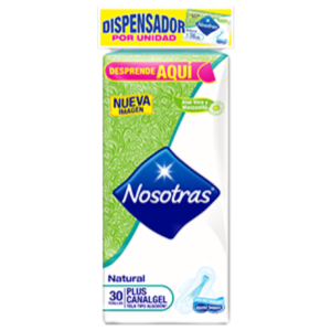 Toallas Nosotras Nat/Plus Canalgel 30Uds