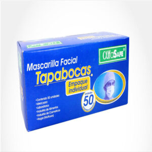 Tapabocas Alfa Azul E.I 50Uds