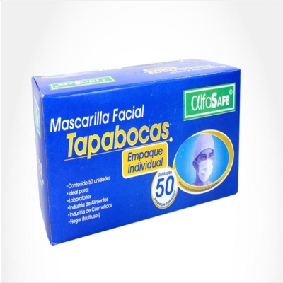 tapabocas alfa azul e.i 50uds