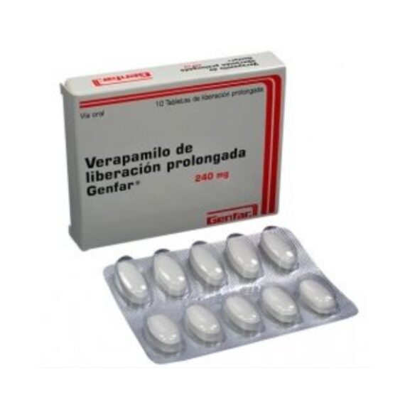 verapamilo lp 240mg gf 10 tabletas