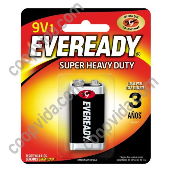 pila eveready cuadrada r.1222