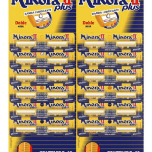 Maquina afeitar MINORA II MANGO A.DESLIZANTE X24 Uds