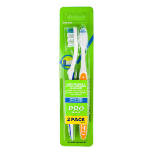 2 Cepillos PRO DELUXE Anticaries Medio
