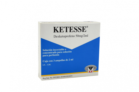 ketesse 50mg inyectable 3 amp