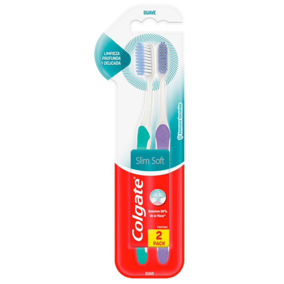 cepillo colgate slim soft base 2x1