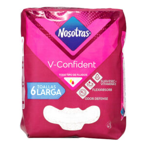 Toallas Nosotras V-Confident  Larga X 6 Uds