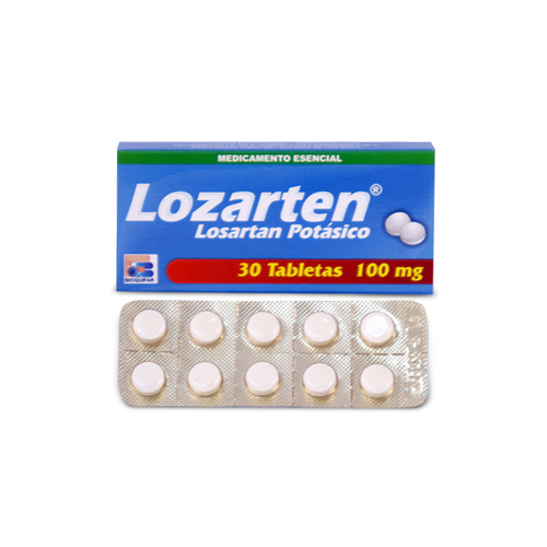 losartan 100mg lozarten 30 tabletas