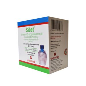 SIBET 25/250mcg 120 Dosis +Inhalocamara