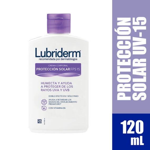 lubriderm loción uv 15 120ml