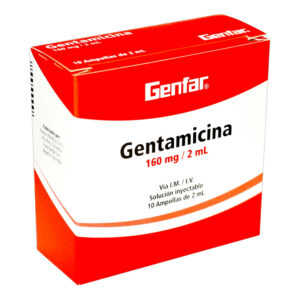 GENTAMICINA 160mg/2mL GF 10 Ampollas