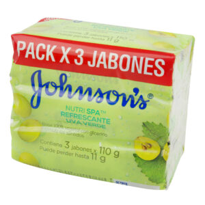 3 Jabones J&J Adulto UVA VERDE 110gr