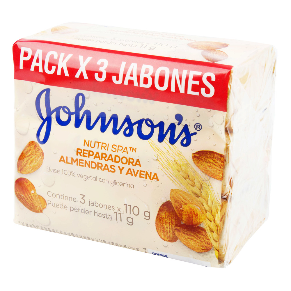 3 Jabones J&J Adulto AVENA 110gr