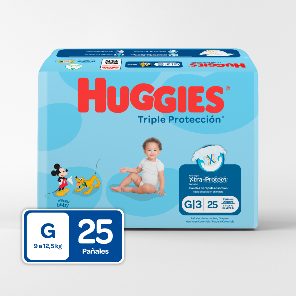 Pañales HUGGIES TRI.Proteccion 3/G 25Unds