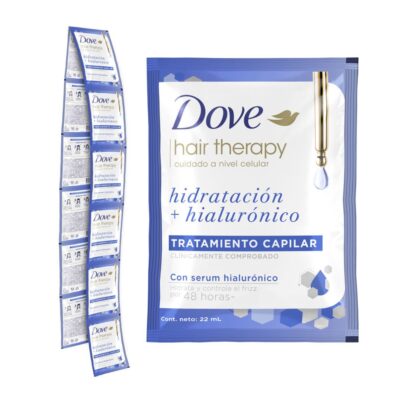 Tratamiento DOVE Hidratación + Hialuronico 12Sobres 22mL
