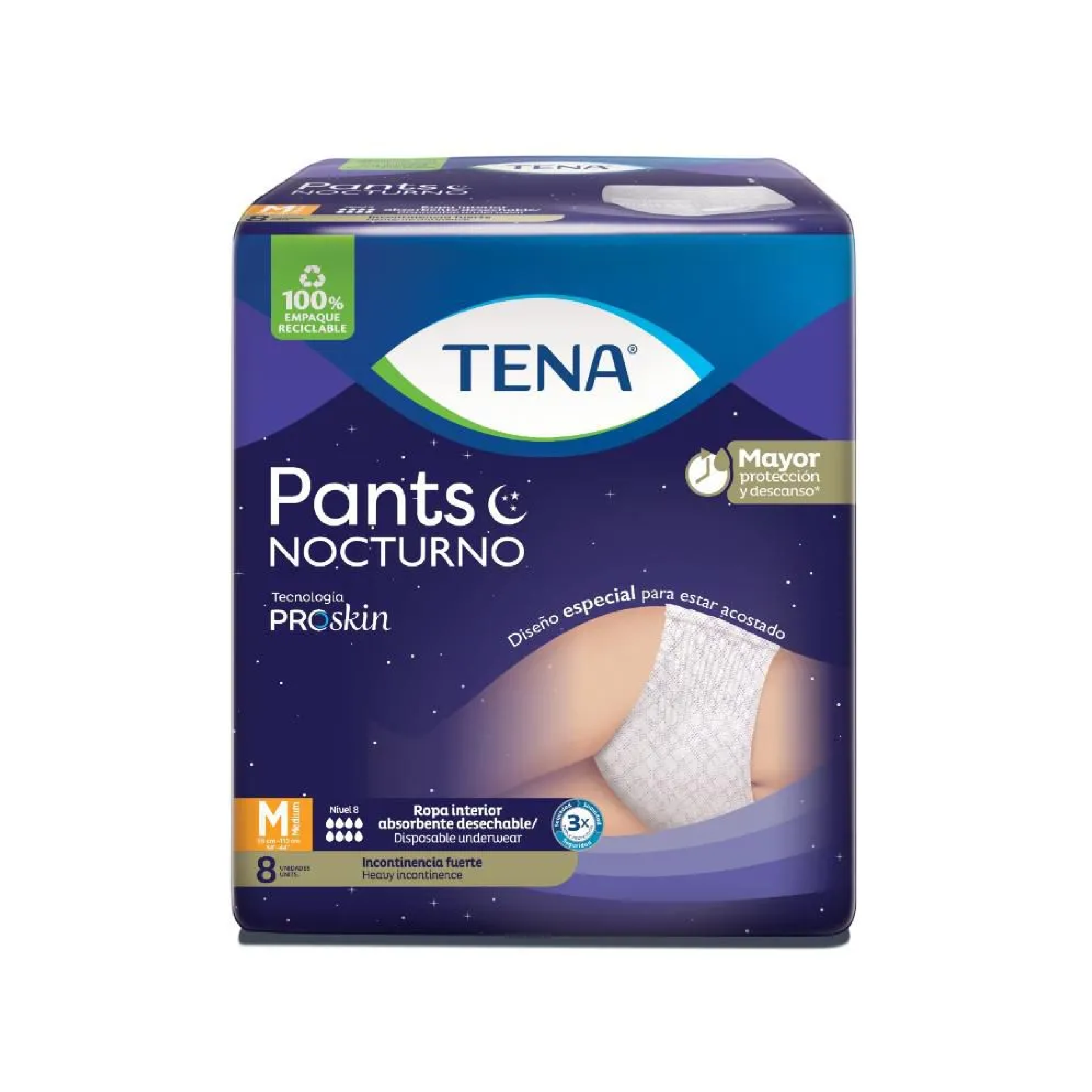 TENA PANTS NOCTURNO M8 UNDS