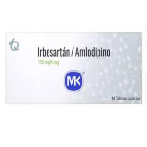 Irbesartan+Amlod. 150/5Mg Mk 30 Tabletas