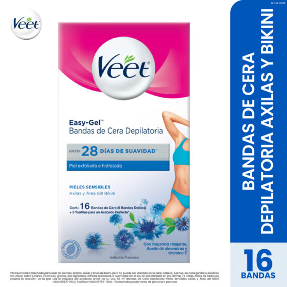 VEET BANDAS Axilas/Bikini 16 Unds