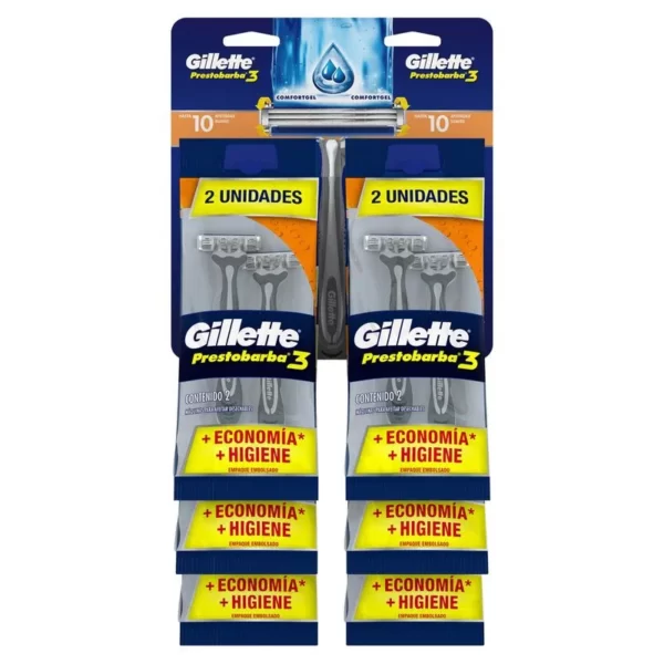 Maquina PRESTOBARBA GILLETTE 3 6 Bolsas 2 Unds
